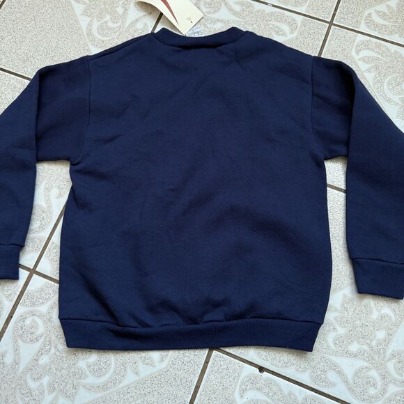 NWT VTG NIKE Swoosh Crewneck Sweatshirt YOUTH SMALL KIDS BOYS PULLOVER 90s USA - Picture 3 of 8